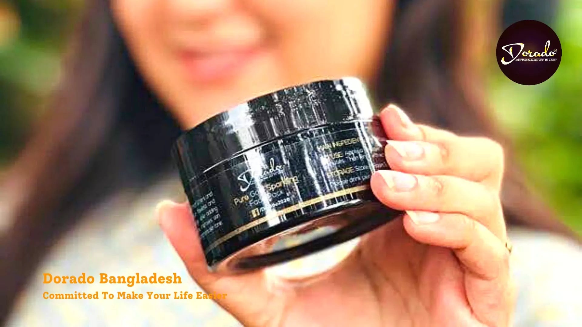 Load video: pure gold sparkling facepack